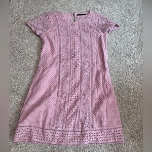 A&F pink lace shift dress